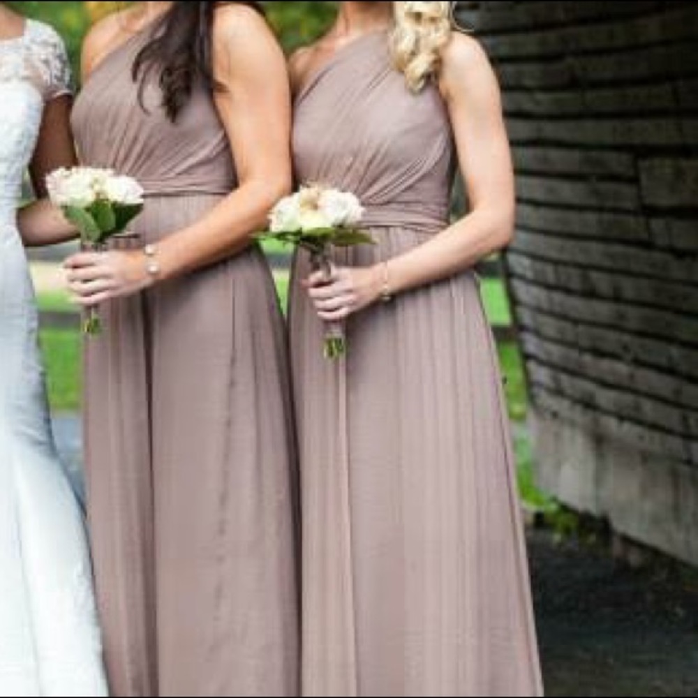 Amsale Chiffon One Shoulder Bridesmaid Dress